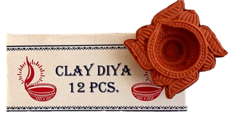 Clay Diya Set (12 stuks)