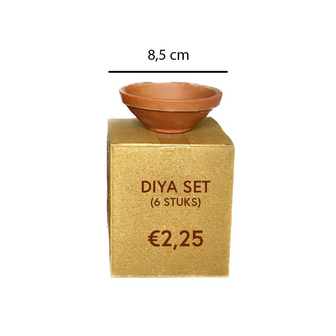 Kleine Diya Set (6 Stuks)